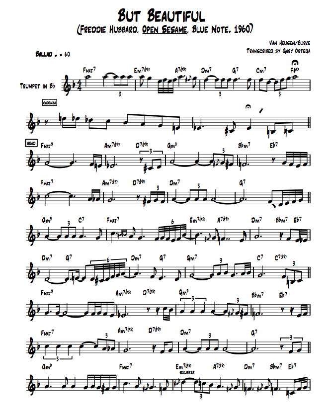 VidA othA que saxopedia trumpet transcriptions
